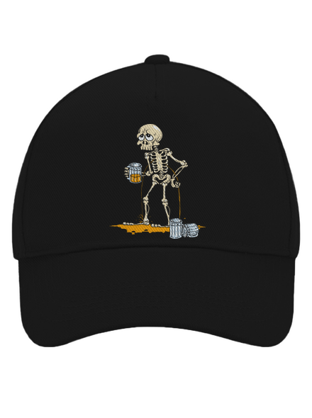 Csontváz és sör baseballsapka Black