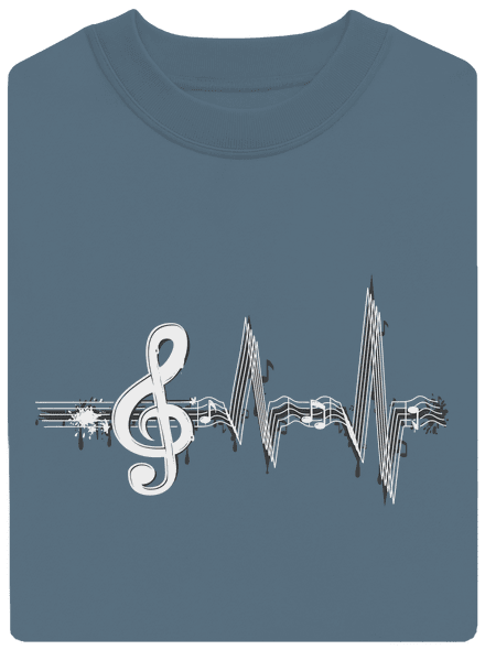 A zene az életem unisex crewneck Nordic Blue