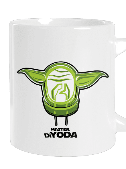 Master DiYoda nagy bögre White