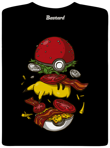 Pokémon burger férfi hosszú ujjú póló Black