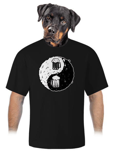 Jin Jang sör unisex túlméretezett póló Black