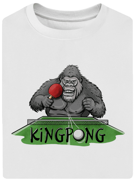King pong unisex túlméretezett póló White