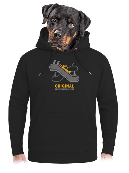 Eredeti unisex prémium pulóver Dark Black