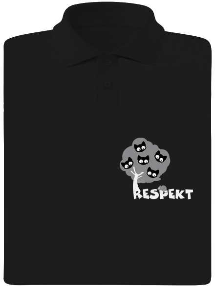 Tisztelet férfi pólóingek Black