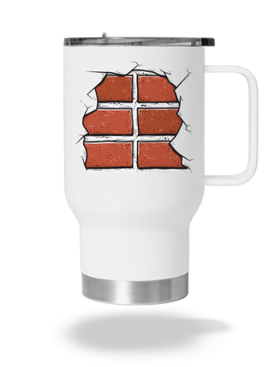 Téglák termosz bögre White