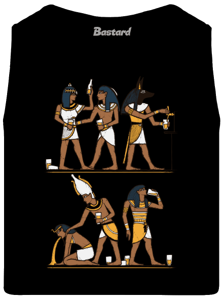 Egyiptomi parti férfi trikó Black