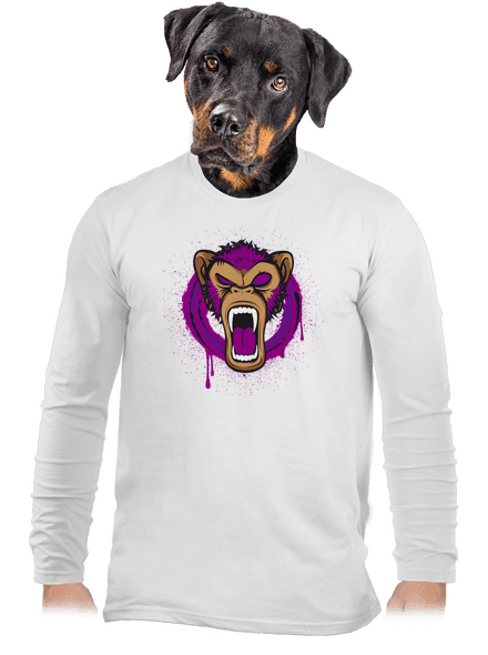 Ape face férfi hosszú ujjú póló White
