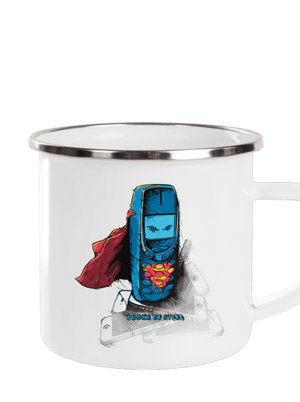 Mobiltelefon acélból pléhbögre White