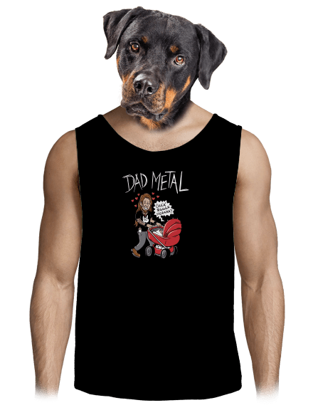 Dad metal férfi trikó Black
