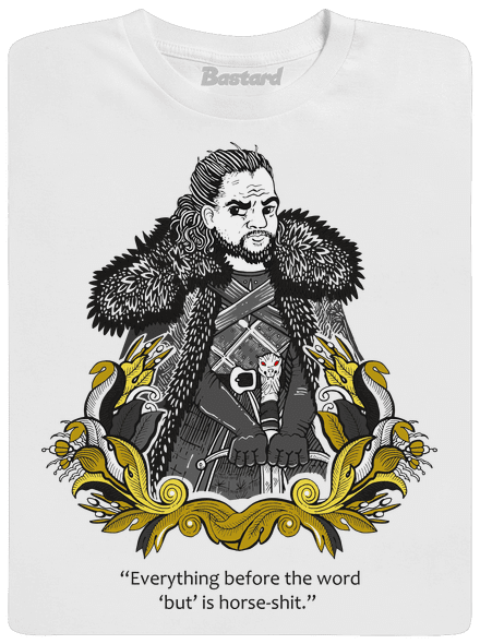 Jon Snow férfi póló White