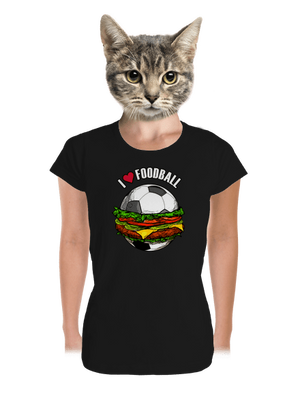 Foodball prémium női póló Black