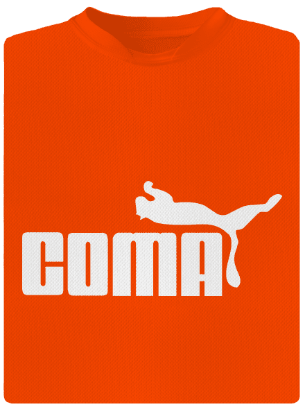 Coma férfi sportpóló Neon Orange
