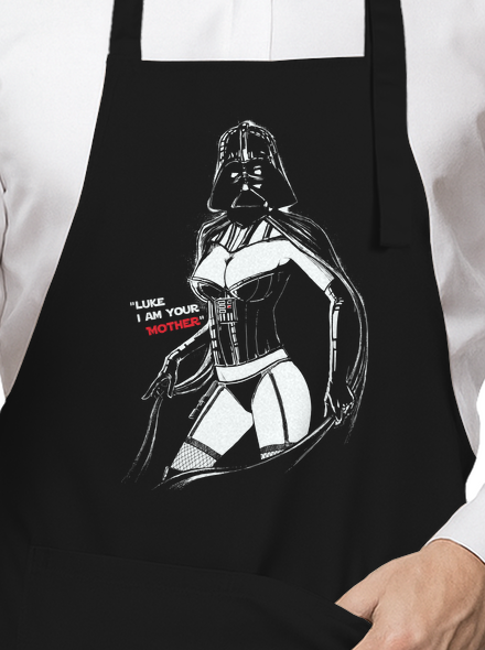 Mrs. Vader kötény Black