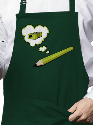 Ceruza és hegyező kötény Bottle Green