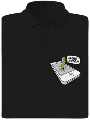 Wrong apple férfi pólóingek Black