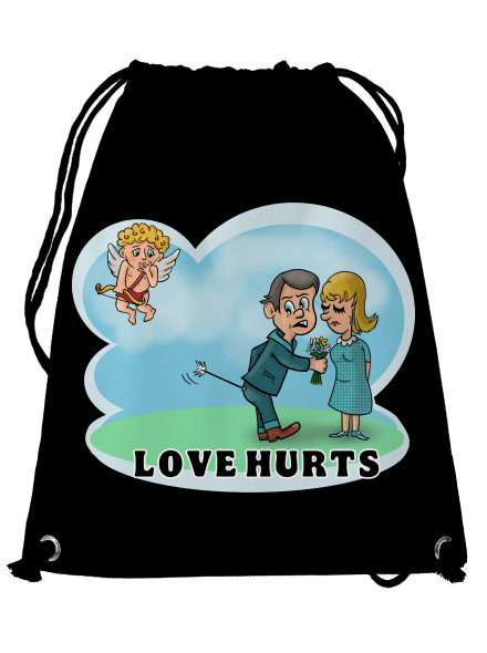 Love hurts hátizsák Black