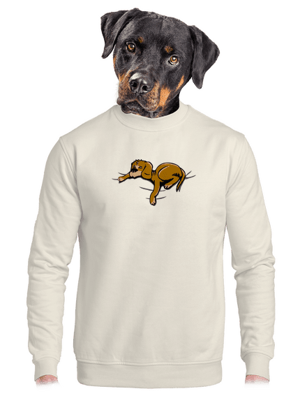 Alvó kutya unisex crewneck Off White