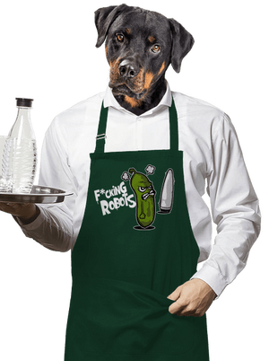 Fucking Robots kötény Bottle Green