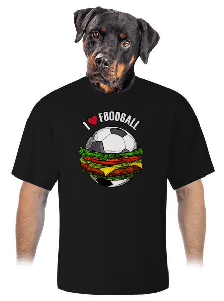Foodball unisex túlméretezett póló Black