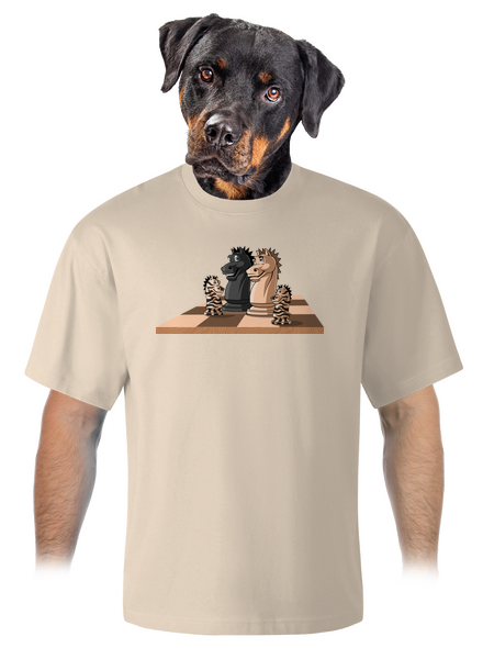 Sakkcsalád unisex túlméretezett póló Almond