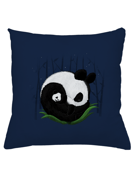 Két alvó panda párna Dark Navy