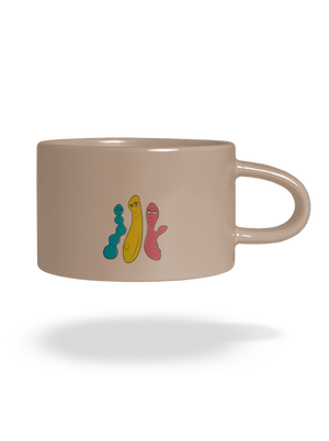 Játékháború macaron bögre Brown Macaron