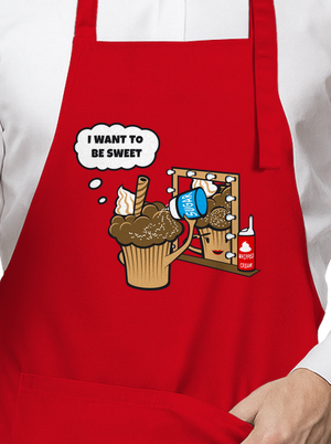 Sweet muffin kötény Red