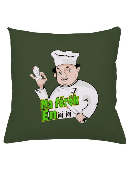 Ma főzök én párna Olive Green