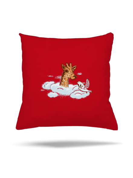 Zsiráf a felhőkben párna Red