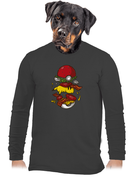 Pokémon burger férfi hosszú ujjú póló Dark Grey