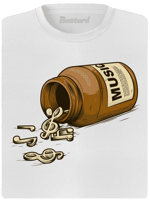 Music Pills női sportpóló White