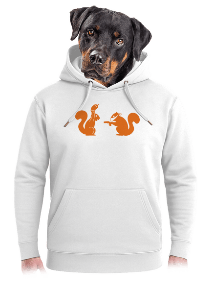 Mókusok unisex prémium pulóver Snowwhite
