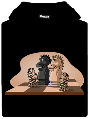 Sakkcsalád gyerek kenguruzsebes pulóver Black