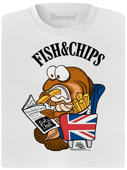 Fish and chips női sportpóló White