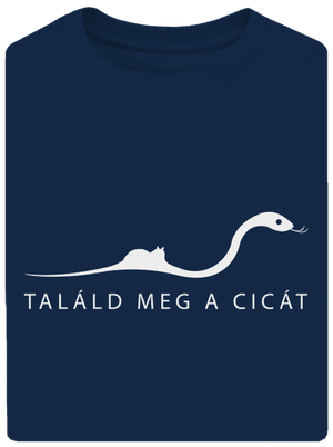 Találd meg a cicát unisex túlméretezett póló Midnight Blue