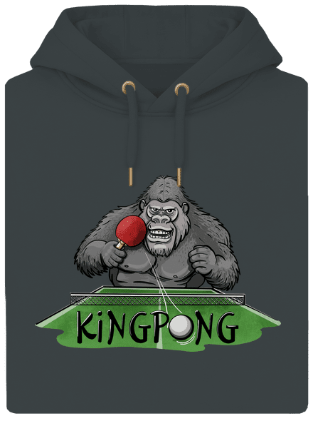 King pong unisex prémium pulóver Charcoal