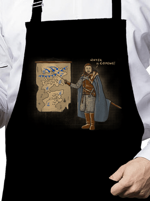 Winter kötény Black