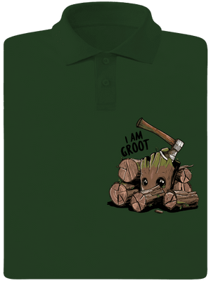 I Am Groot férfi pólóingek Bottle Green Mal