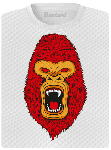 Gorilla face női sportpóló White