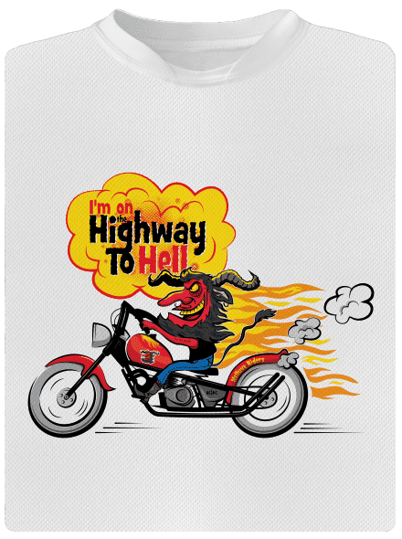 Highway to hell gyerek sport póló White