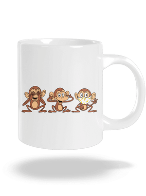 Kis majom nagy bögre White