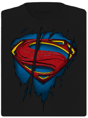 Superman Inside női sportpóló Black