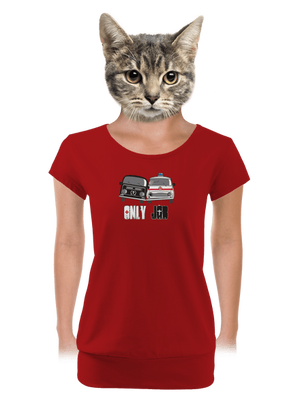 női póló elasztikus alsó szegéllyel