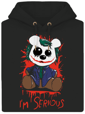 Serious unisex prémium pulóver Dark Black