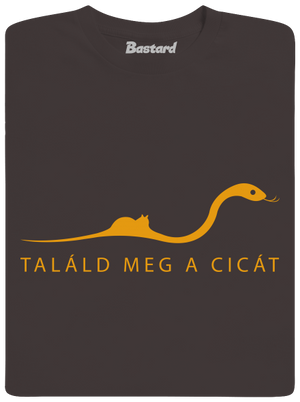 Találd meg a cicát férfi hosszú ujjú póló Bear Brown