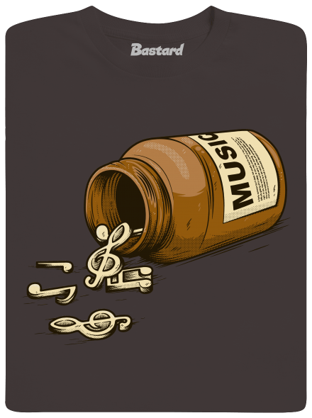 Music Pills férfi hosszú ujjú póló Bear Brown