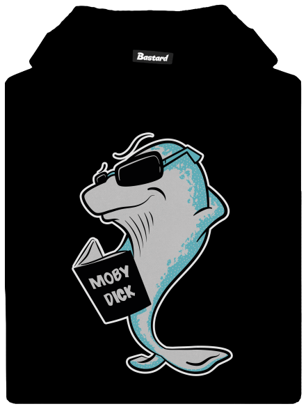 Moby Dick gyerek kenguruzsebes pulóver Black