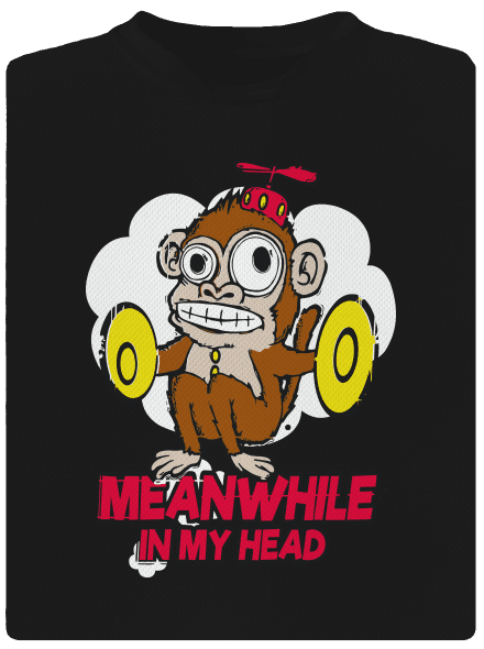 Monkey in my head gyerek sport póló Black