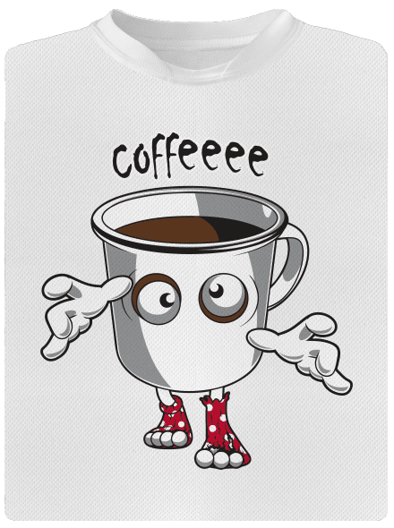 Zombie coffee férfi sportpóló White