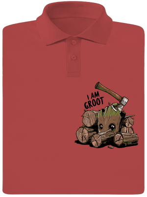 I Am Groot férfi pólóingek Burgundy